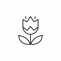 blooming tulip flower icon sign vector
