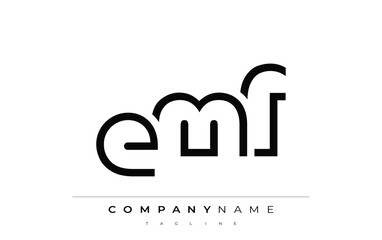 EMF abstract letter logo design. Modern Business Logo Design With Abstract Typography and Contemporary Style