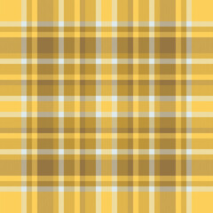 Warm yellow and brown plaid pattern.  A seamless textile design ideal for fashion, home decor, or website backgrounds.  The soft, muted tones create a calming and stylish aesthetic.