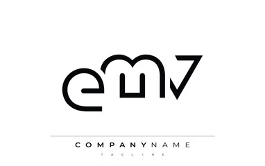 EMV abstract letter logo design. Modern Business Logo Design With Abstract Typography and Contemporary Style