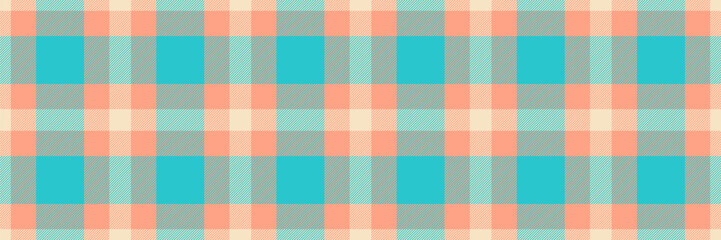 Pastel teal and peach plaid pattern.  Perfect for textile design, website backgrounds, or crafting projects.  This cheerful, seamless texture evokes feelings of springtime and summer.