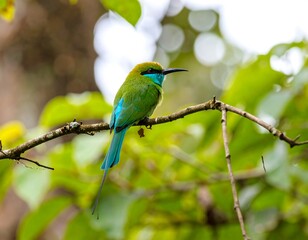 Fototapeta premium Colorful bird perched on branch (13)
