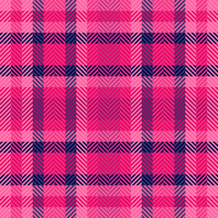 Vibrant pink and navy herringbone plaid pattern.  Perfect for textile design, fashion, branding, or website backgrounds.