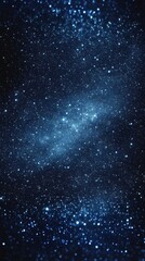 Obraz premium Starry sky background, blue night sky full of stars, glowing stars in the dark space, starry background, dark night, stars in the distance, starlight, dark background with a blue glow, night sky. 