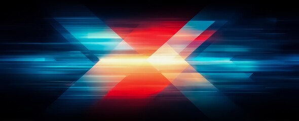 Colorful abstract image with red, blue, and yellow lines. The image is a representation of the X and Y axis