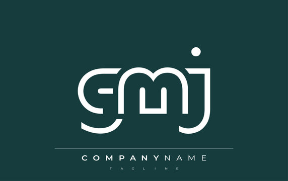 GMJ abstract letter logo design. Modern Business Logo Design With Abstract Typography and Contemporary Style