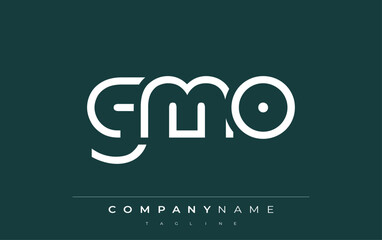 GMO abstract letter logo design. Modern Business Logo Design With Abstract Typography and Contemporary Style