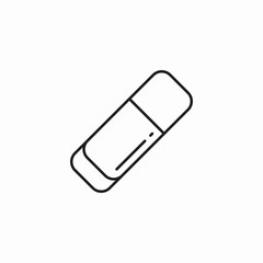 classic school eraser icon sign vector