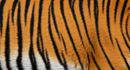 Realistic Close-Up of Tiger Coat Texture – Bold Stripes in Natural Light