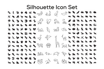 Animals logos collection. Animal logo set. Isolated on White background
