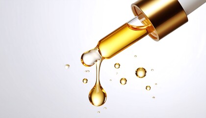 Droplet of golden serum