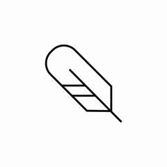 detailed feather icon icon sign vector