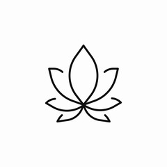 lotus flower meditation icon sign vector