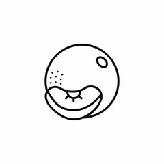 Obraz premium orange fruit slice icon sign vector