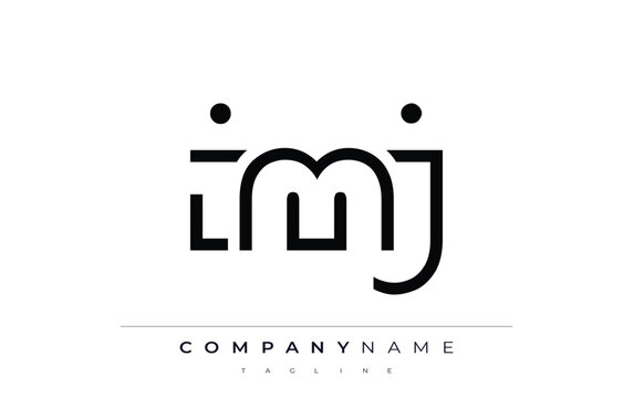 IMJ abstract letter logo design. Modern Business Logo Design With Abstract Typography and Contemporary Style