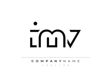 IMV abstract letter logo design. Modern Business Logo Design With Abstract Typography and Contemporary Style