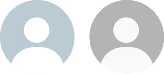 Silhouette black vector vector art of two generic user profile icons isolated on white background