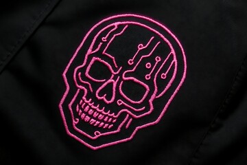 Edgy Tech Skull Emblem for Modern Lifestyle Branding and Design Projects, Add a Bold Statement to Your Creative Marketing with this Cyberpunk Inspiration