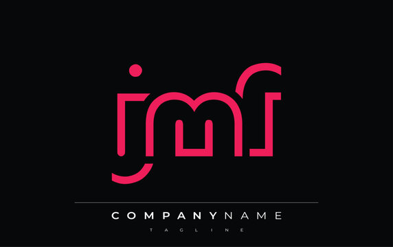 JMF abstract letter logo design. Modern Business Logo Design With Abstract Typography and Contemporary Style