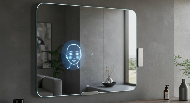 Smart interactive bathroom mirror