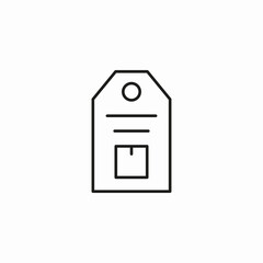 delivery tag label icon sign vector