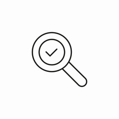 magnifying glass check icon sign vector