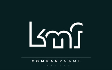 KMF abstract letter logo design. Modern Business Logo Design With Abstract Typography and Contemporary Style