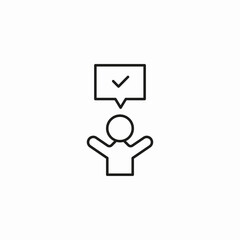 person speech bubble icon sign vector