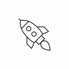 rocket launch startup icon sign vector