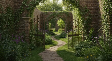 Sunlit Garden Pathway © yaka_std