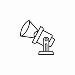 stage spotlight light icon sign vector