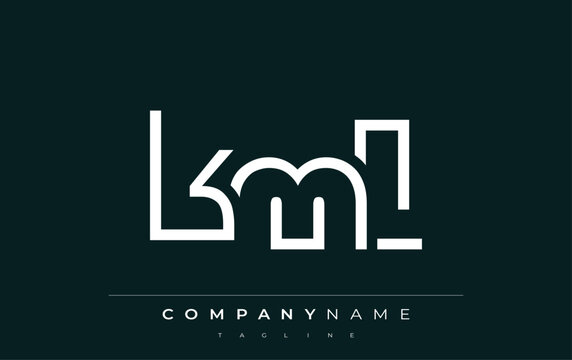 KML abstract letter logo design. Modern Business Logo Design With Abstract Typography and Contemporary Style