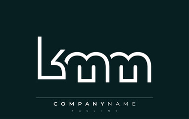 KMM abstract letter logo design. Modern Business Logo Design With Abstract Typography and Contemporary Style