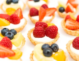 Colorful fruit tarts