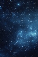 Obraz premium Starry sky background, blue night sky full of stars, glowing stars in the dark space, starry background, dark night, stars in the distance, starlight, dark background with a blue glow, night sky. 