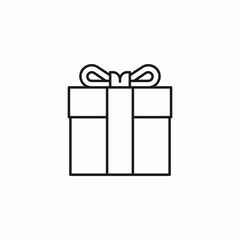 wrapped present box icon sign vector