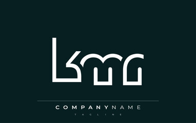 KMR abstract letter logo design. Modern Business Logo Design With Abstract Typography and Contemporary Style