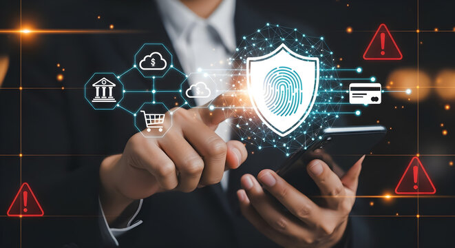 Digital Security Fingerprint Identity Protection Cyber Threat