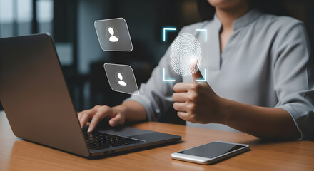 Person Choosing Profile Account User Interface