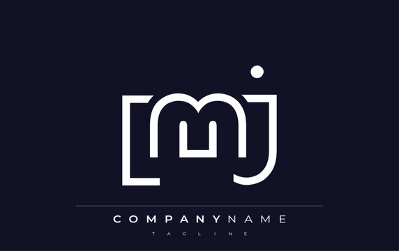 LMJ abstract letter logo design. Modern Business Logo Design With Abstract Typography and Contemporary Style