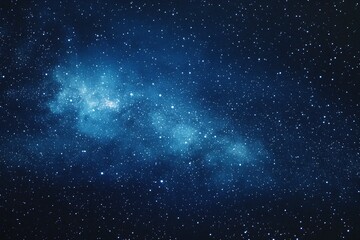Starry sky background, blue night sky full of stars, glowing stars in the dark space, starry background, dark night, stars in the distance, starlight, dark background with a blue glow, night sky.	

