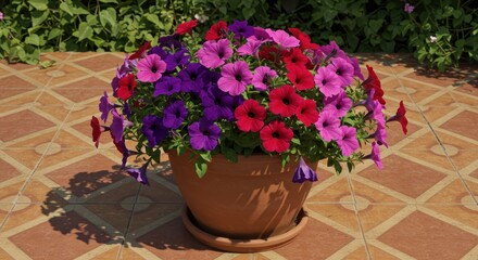 Vibrant flower pot
