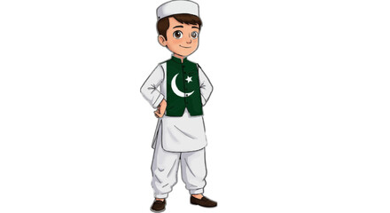 American Kid in Pakistani National Attire