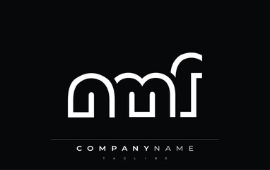 NMF abstract letter logo design. Modern Business Logo Design With Abstract Typography and Contemporary Style
