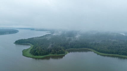 Fog on the lake Necko. August&oacute;w. 