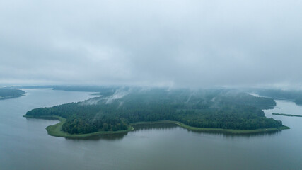 Fog on the lake Necko. August&oacute;w. 