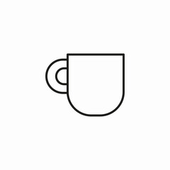 simple coffee mug icon sign vector