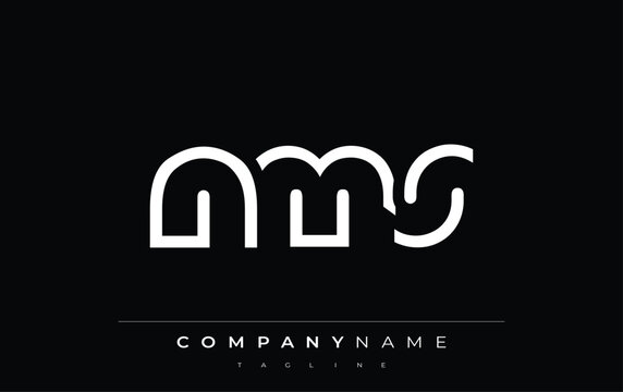 NMS abstract letter logo design. Modern Business Logo Design With Abstract Typography and Contemporary Style