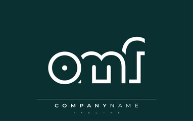OMF abstract letter logo design. Modern Business Logo Design With Abstract Typography and Contemporary Style