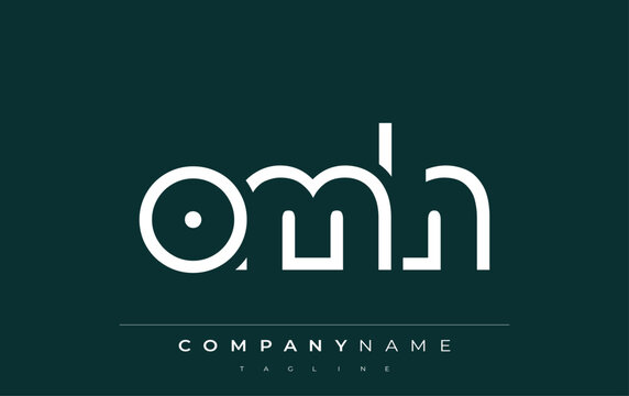 OMH abstract letter logo design. Modern Business Logo Design With Abstract Typography and Contemporary Style